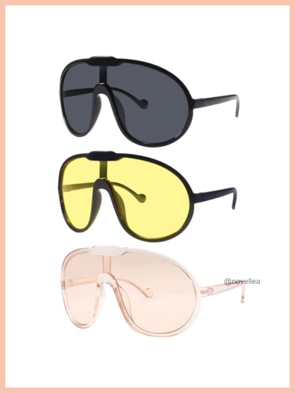 Oversized Shield Sunglasses Women UV Protection UV400 Non-Polarized One Piece
